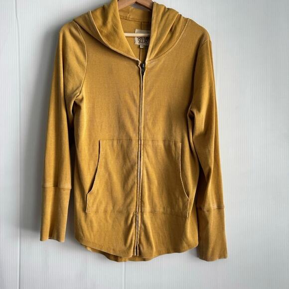 Chaser full zip long sleeve hooded top size medium mustard yellow - Picture 7 of 8